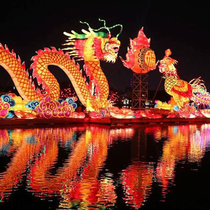 Silk Chinese Lantern Festival For Sale